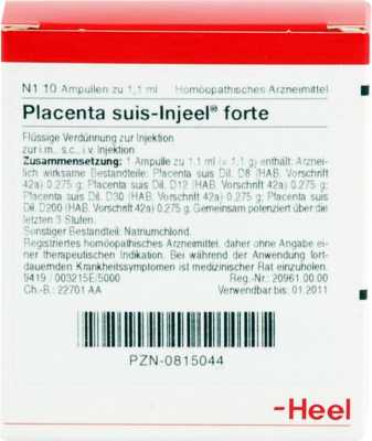 PLACENTA SUIS Injeel forte Ampullen