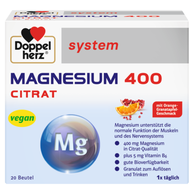 DOPPELHERZ Magnesium 400 Citrat system Granulat