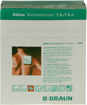 ASKINA Mullkompressen 7,5x7,5 cm steril