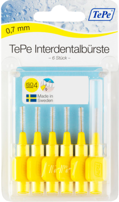 TEPE-Interdentalbuerste-0-7mm-gelb