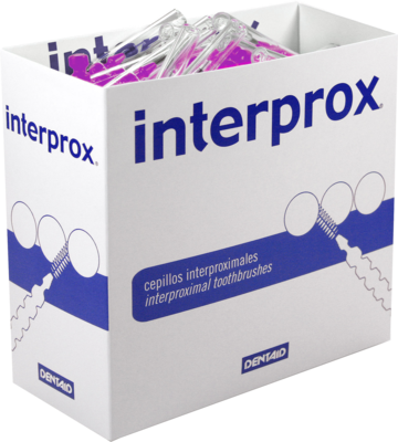 INTERPROX reg maxi lila Interdentalbürste Box
