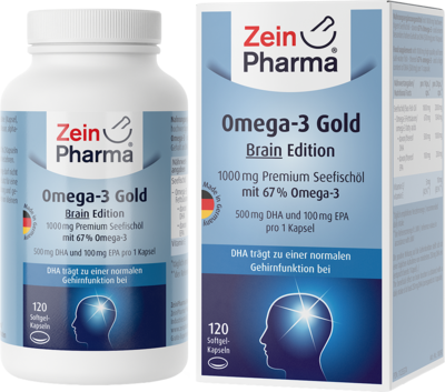 OMEGA-3 GOLD Gehirn DHA 500mg/EPA 100mg Softgelkap