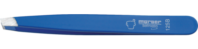 MÖRSER Pinzette Topinox rostfrei schräg blau 125B