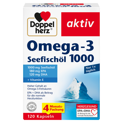 DOPPELHERZ Omega-3 Seefischöl 1000 Kapseln