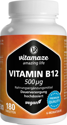 VITAMIN B12 500 µg hochdosiert vegan Tabletten