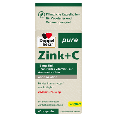 DOPPELHERZ Zink+C pure Kapseln