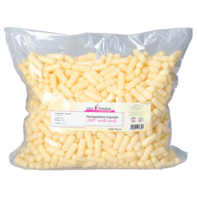 HARTGELATINEKAPSELN Gr.000 weiß/weiß