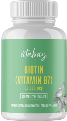 BIOTIN 10.000 µg Vit B7 Haut Haare Nägel vegan Tab