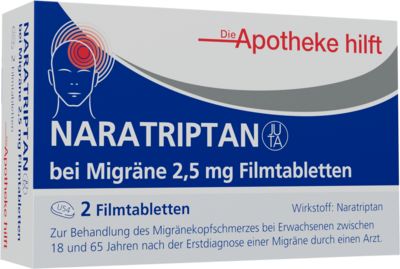 NARATRIPTAN Juta bei Migräne 2,5 mg Filmtabletten