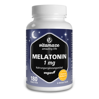 MELATONIN 1 mg hochdosiert vegan Tabletten