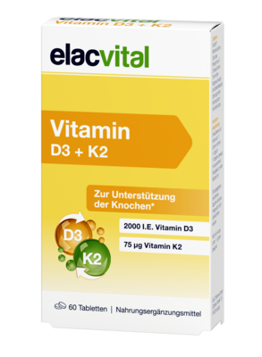 ELACVITAL Vitamin D3+K2 Tabletten
