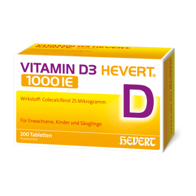 VITAMIN D3 HEVERT 1000 I.E. Tabletten
