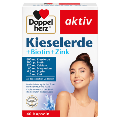 DOPPELHERZ Kieselerde+Biotin+Zink Kapseln