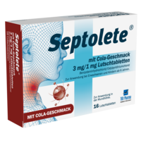 SEPTOLETE m.Cola-Geschmack 3mg/1mg Lutschtabletten