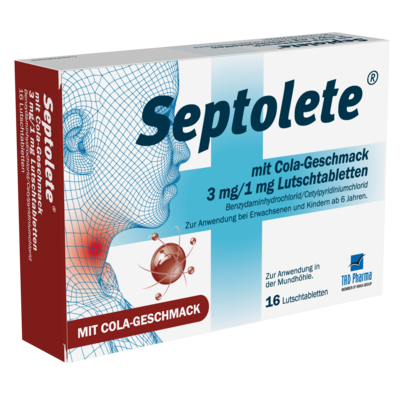 SEPTOLETE m.Cola-Geschmack 3mg/1mg Lutschtabletten